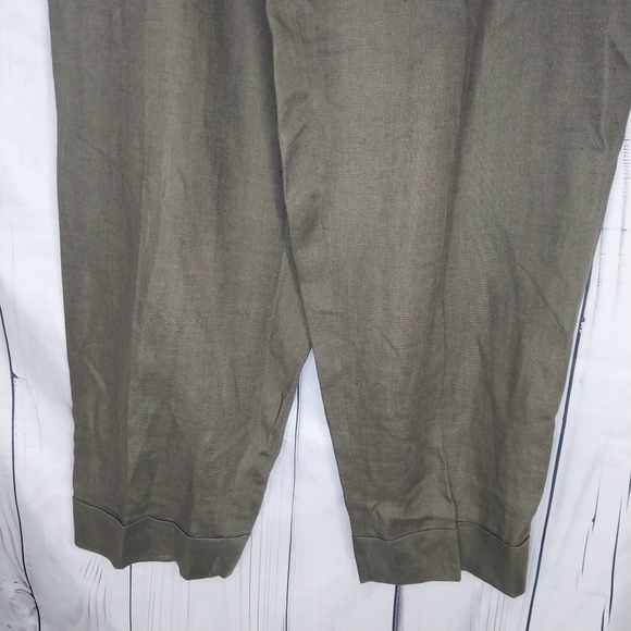 Valerie Stevens 100% Linen Cropped Pants - Picture 4 of 7